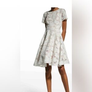 Elegant White Floral Lace Dress